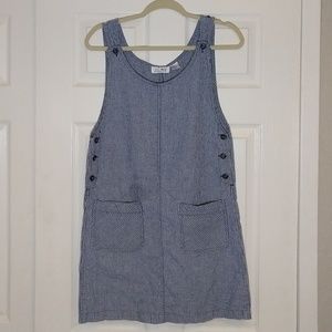 Vintage gingham pinafore dress - S
